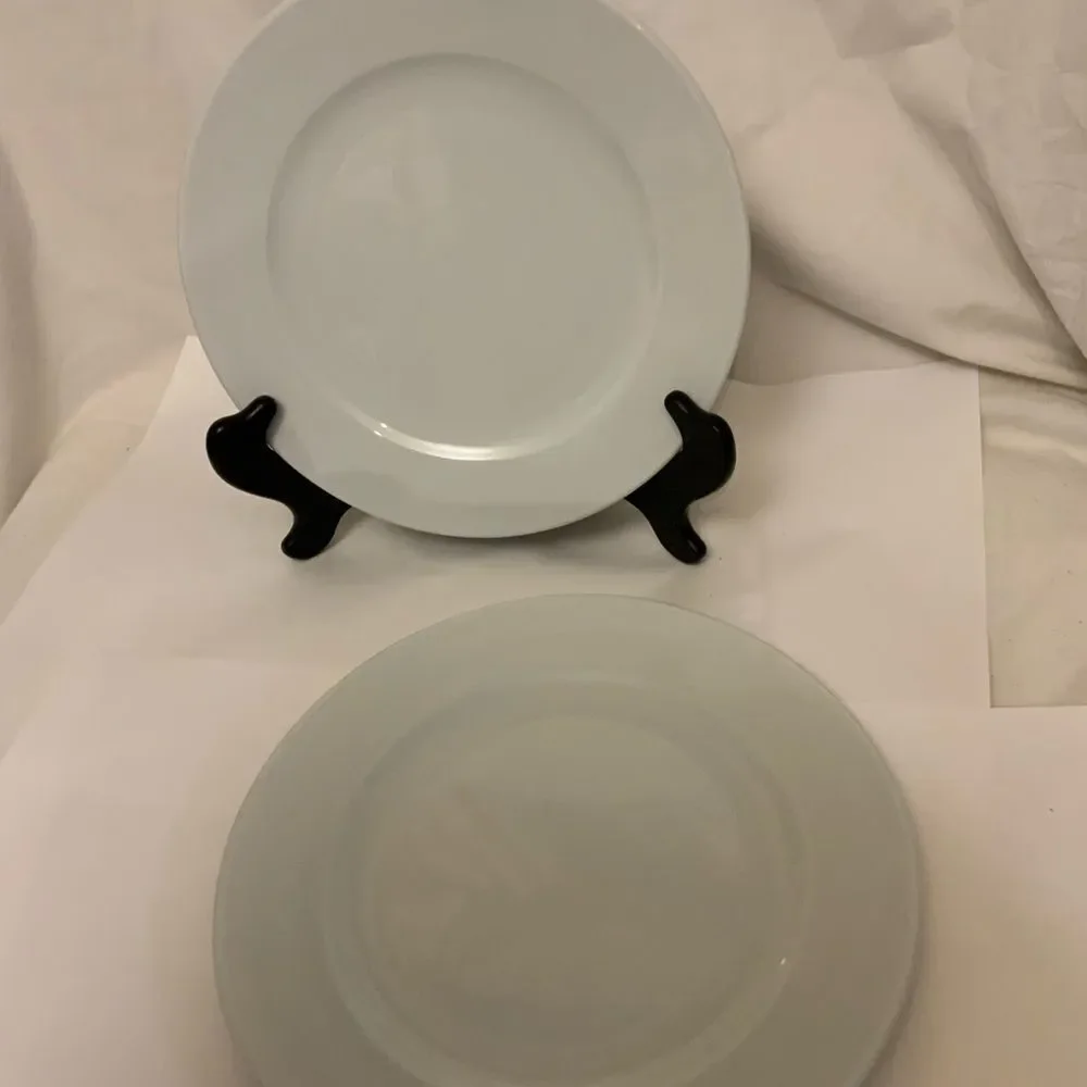 New Sur la Table Turkey WHITE Rim Dinner Plate 10 5/8